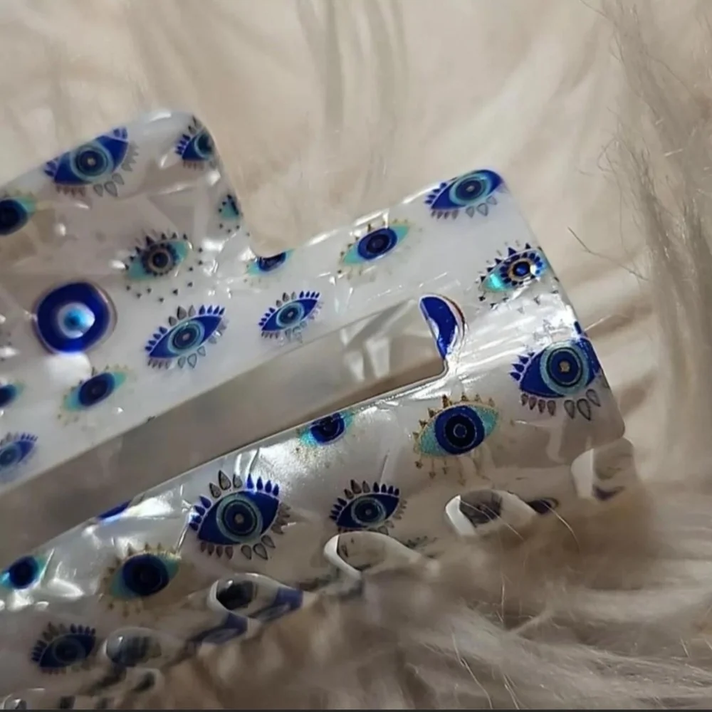 Evil Eye Celestial Hair Claw Clip - Lunar Shield Energy